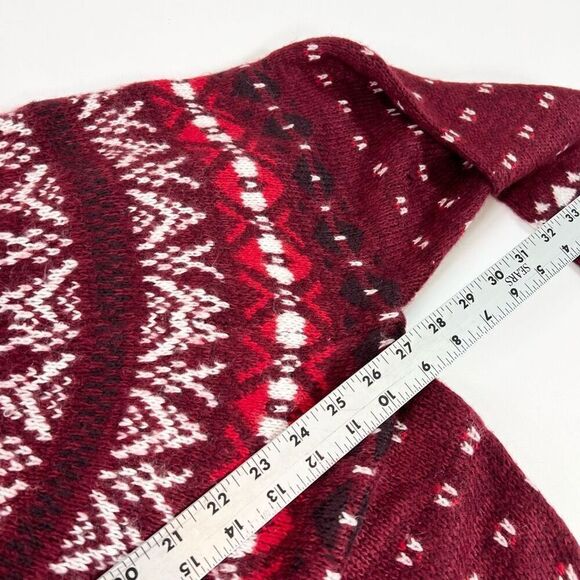 Lety & Me Pullover Sweater Womens 3X Red Fair Isle Pattern Mock Neck NWT - Picture 8 of 11